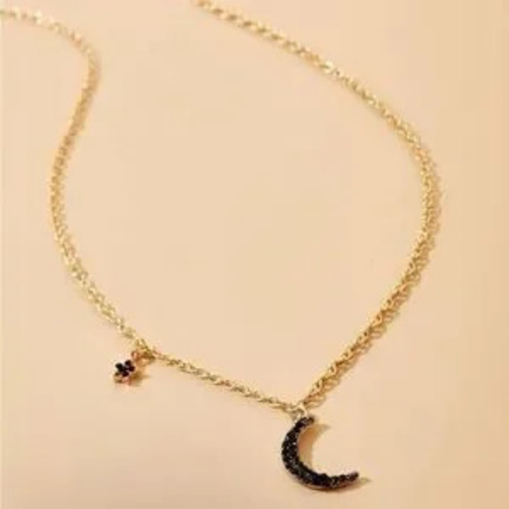 Gold Crystal Moon Star Waist Chain